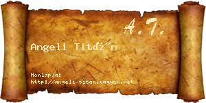 Angeli Titán névjegykártya
